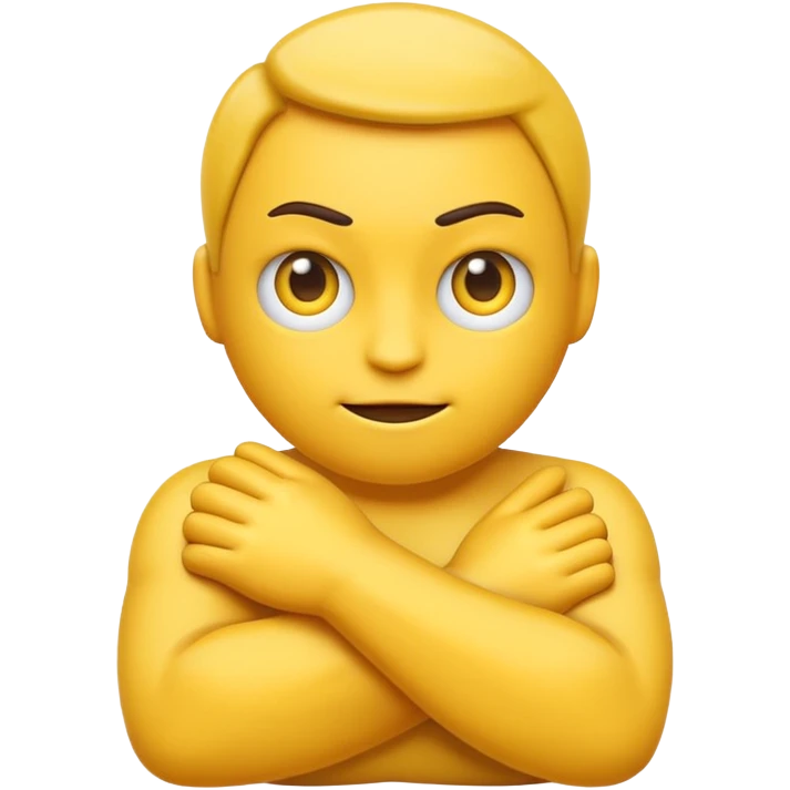 Emoji with arms crossed and mad emoji
