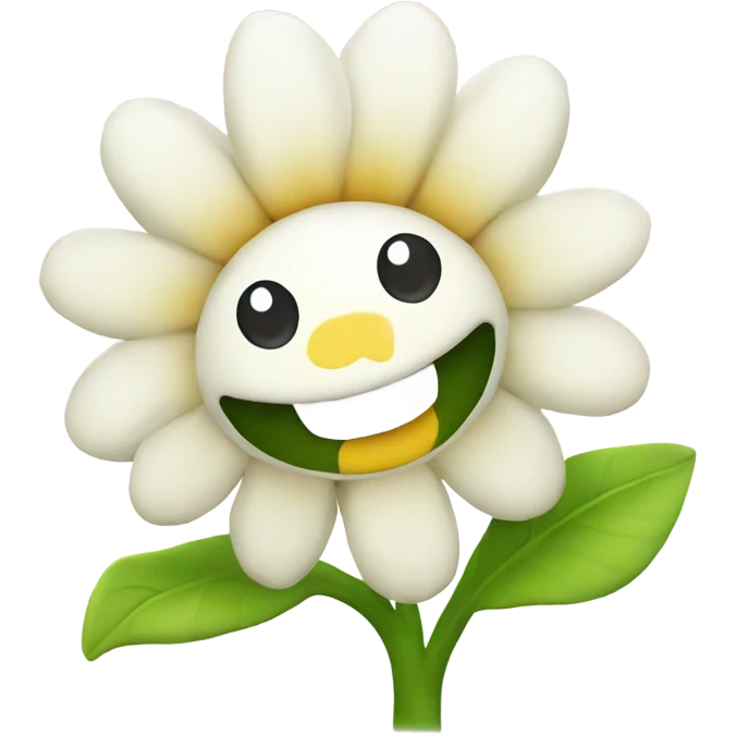 Happy flower emoji