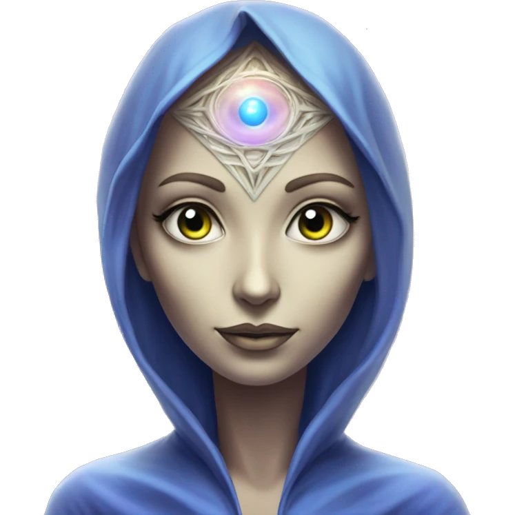 Pleiadian alien female third eye emoji
