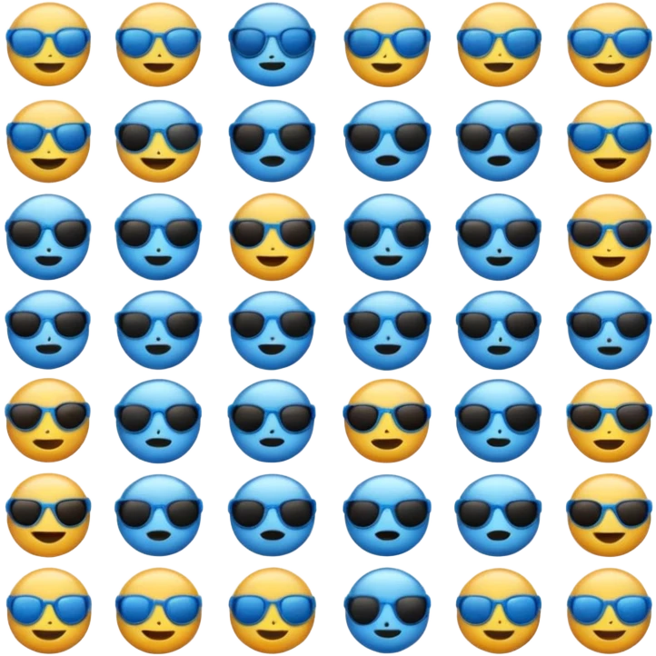 In shades of blue - Emoji Puzzle - Some emojis emoji