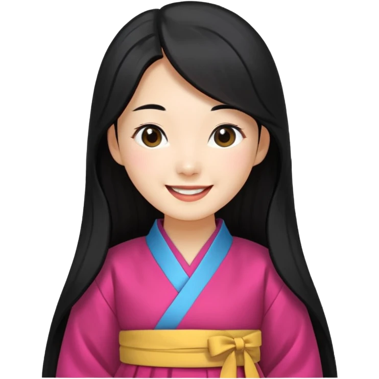 korean woman with long hair emoji