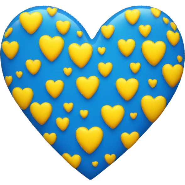 Blue and yellow heart  emoji