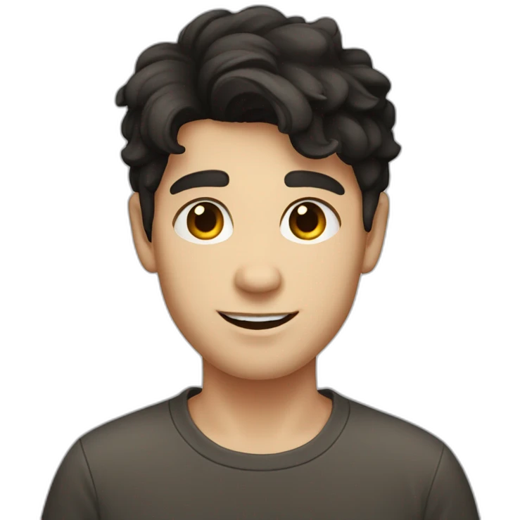 white boy with dark hair and dimples emoji
