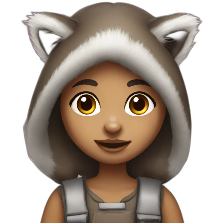 Racoon girl emoji