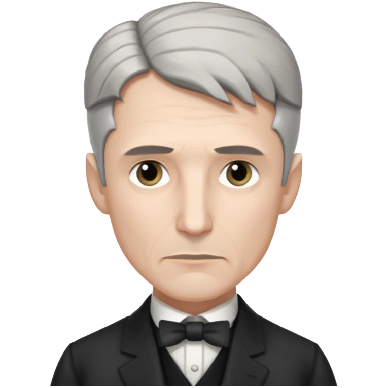 Nikolai Tesla,pensive, half body emoji