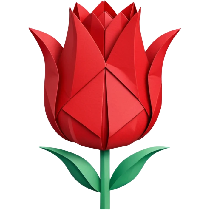 origami tulip emoji