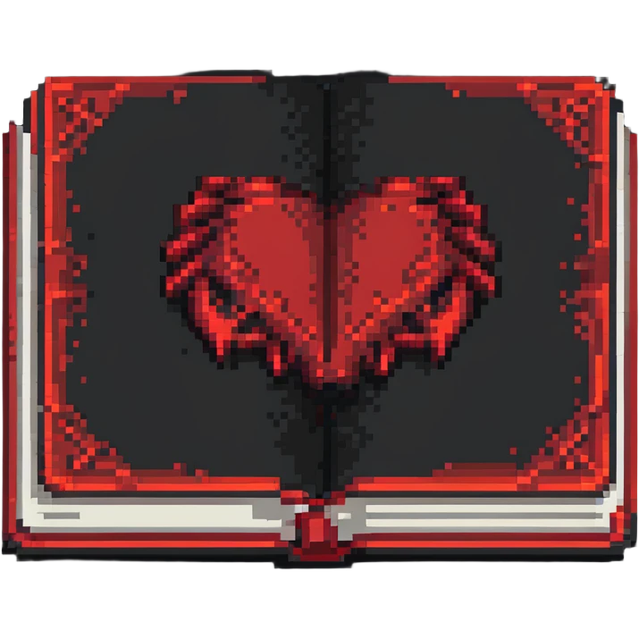 red cursed book emoji