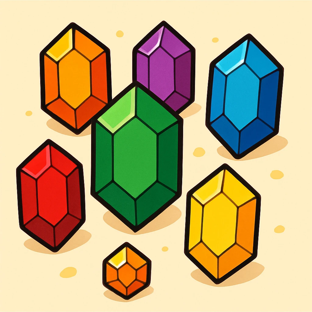 Legend of Zelda rupees in all colors emoji