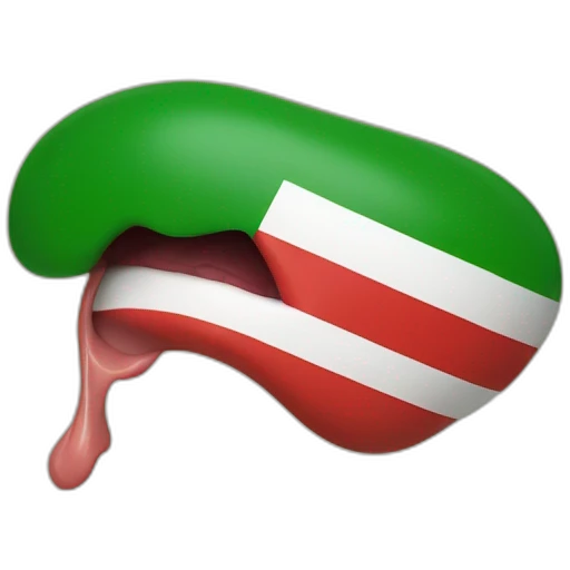 tongue in italian flag colours emoji