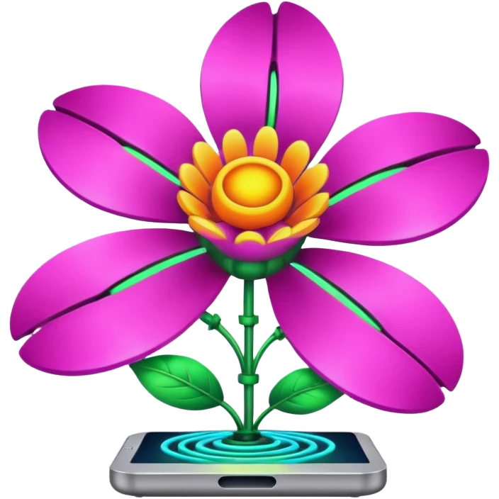 Computer Flower emoji