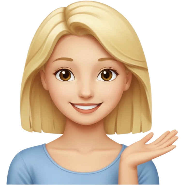 blonde girl in a graceful pose posing for the camera emoji
