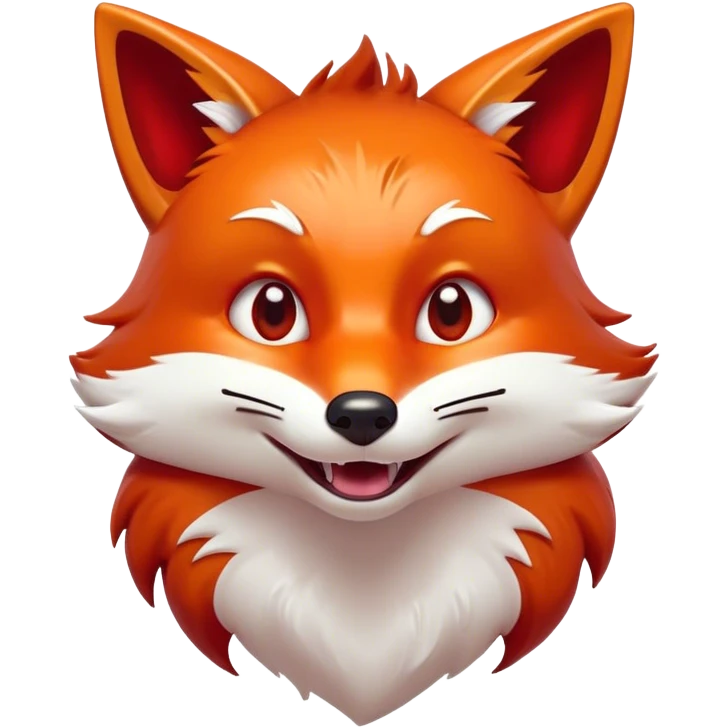 Cinematic Comical Fox Portrait Emoji, Head tilted dramatically with an exaggeratedly amused expression, featuring a striking red Fur with bold white patches and wide, expressive amber eyes filled with playful disbelief, Simplified yet hilariously expressive features, highly detailed, glowing with a slightly sassy glow, high shine, dramatic yet playful, stylized with an air of cheeky mischief, bright and endearing, soft glowing outline, capturing the essence of a spirited and over-the-top fox, so meme-worthy it feels like it could side-eye its way into woodland internet fame instantly! emoji