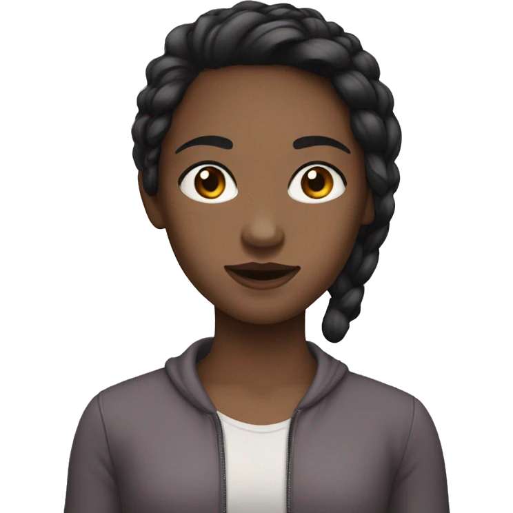 A girls with a dark hair and light skin  emoji