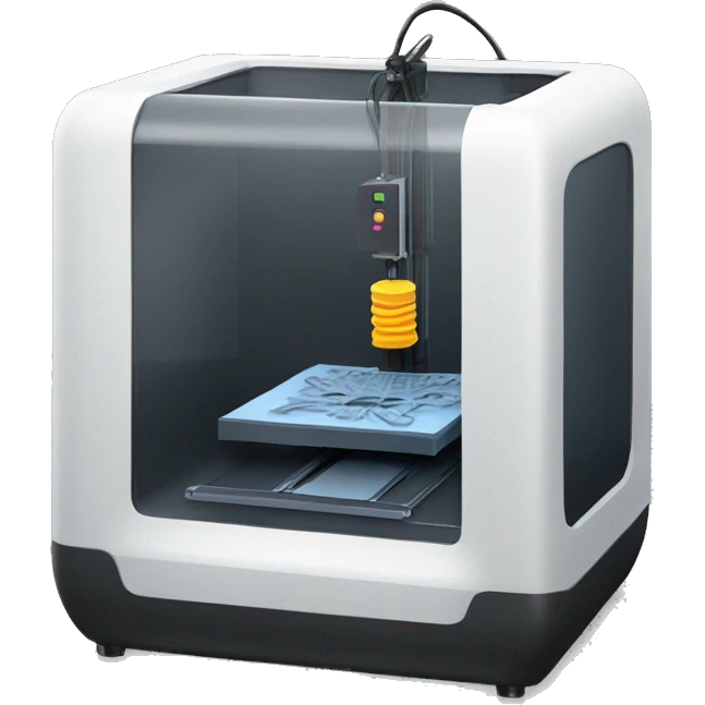 Black 3d printer emoji