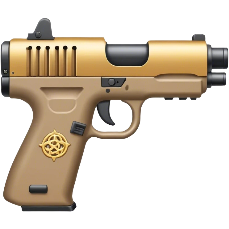 The word on a glockdrum and the word on the gun says habibi emoji
