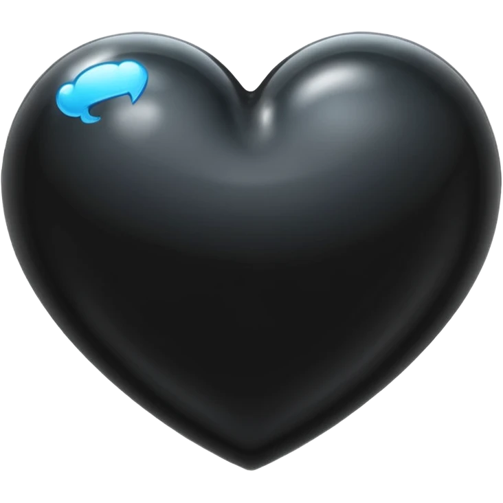 Create an emoji featuring a black heart 🖤 inside a thought bubble 💭 emoji