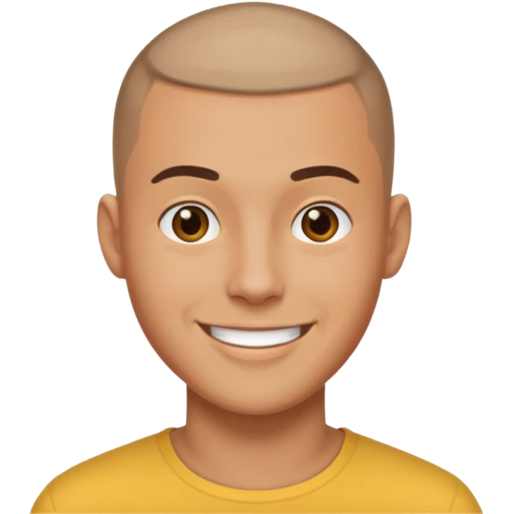 Lightskinned guy with buzzcut emoji