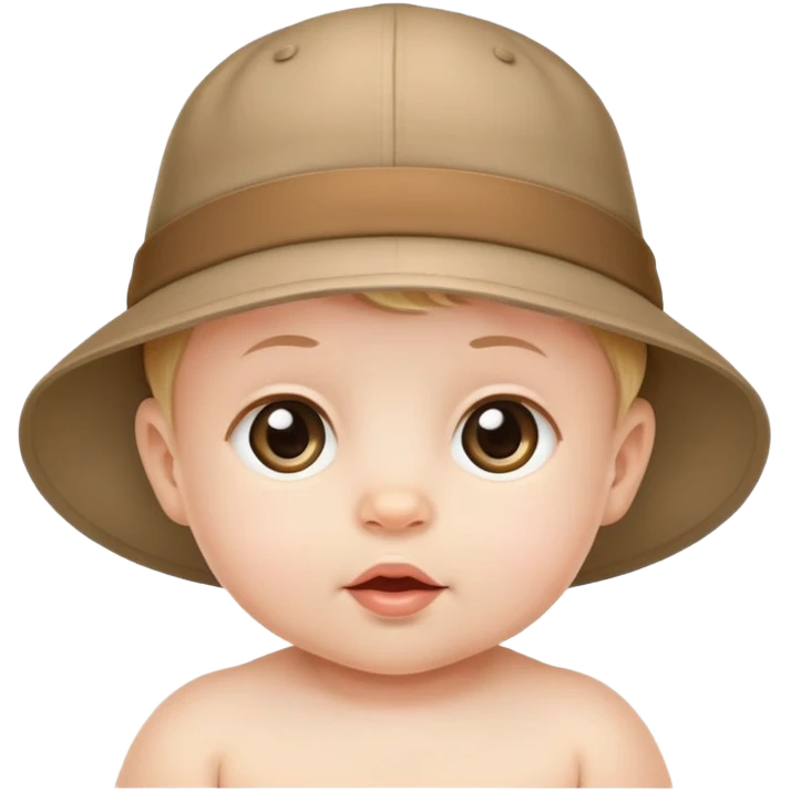 Baby wearing a hat emoji