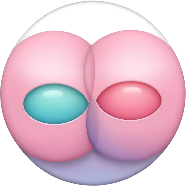 playful and abstract depiction of two round shapes suggestive of boobs, no explicit detail emoji