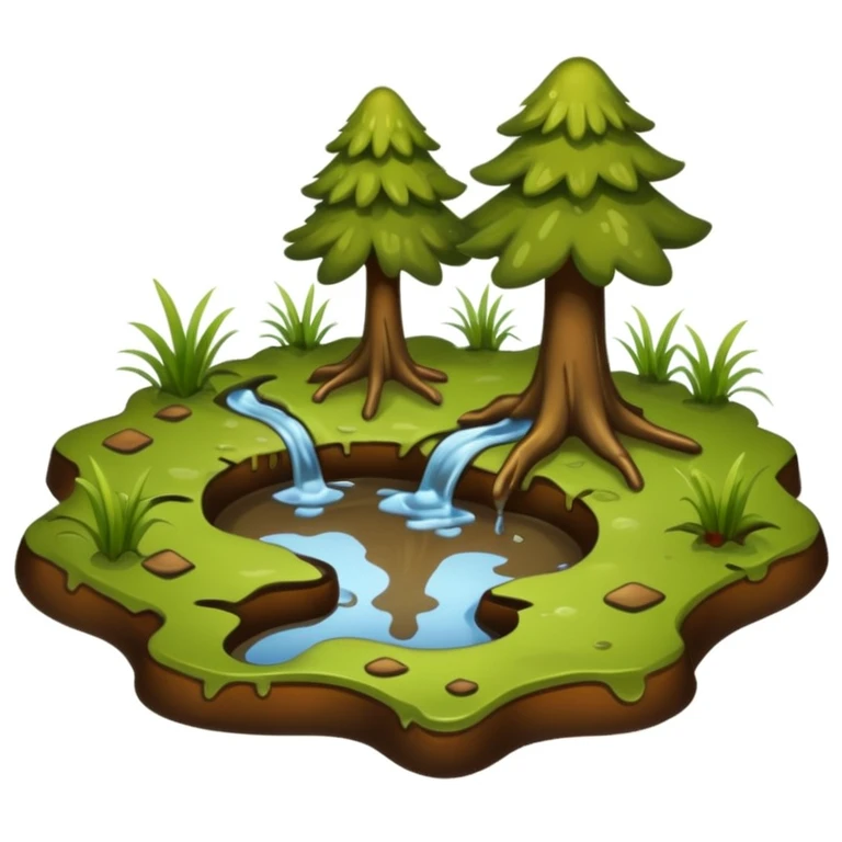 Emoji to be used on my dog’s Instagram highlight. It’s a highlight of my dogs adventures where they run through forests and splash through muds so an emoji of maybe a muddy puddle with forest or swampy elements emoji