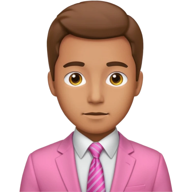 man with pink tie and blazer emoji