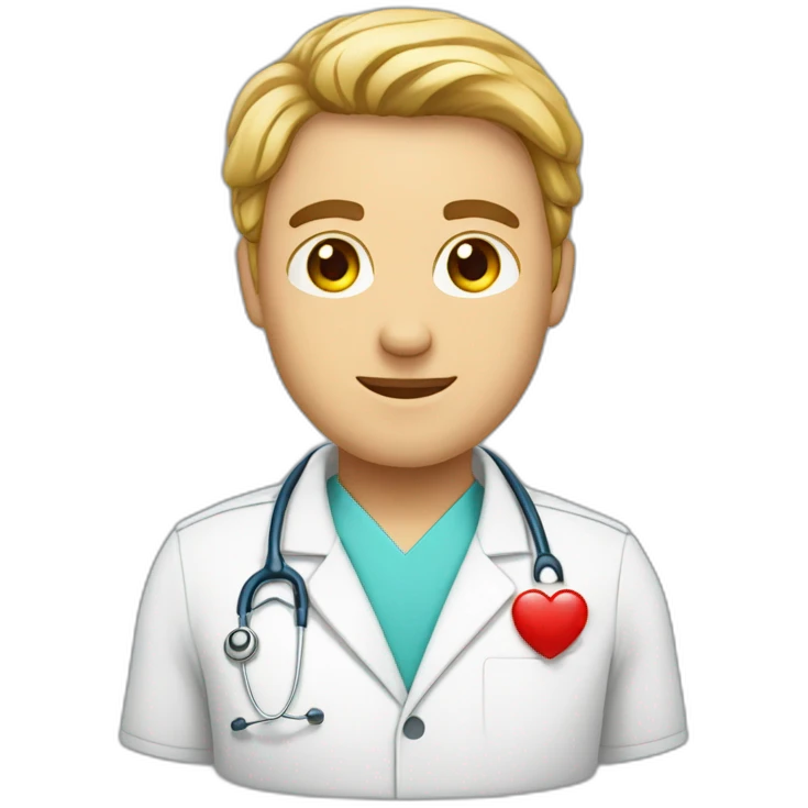 Infirmière avec un cœur emoji