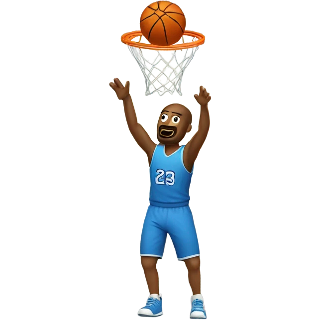 a guy shooting a basketball into a hoop emoji