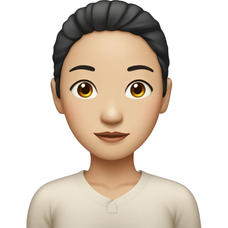 chinese lady with no makeup emoji