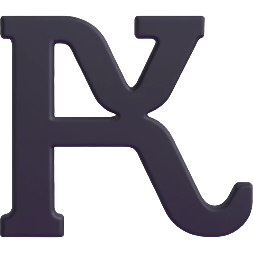 3D Russian Cyrillic letters emoji