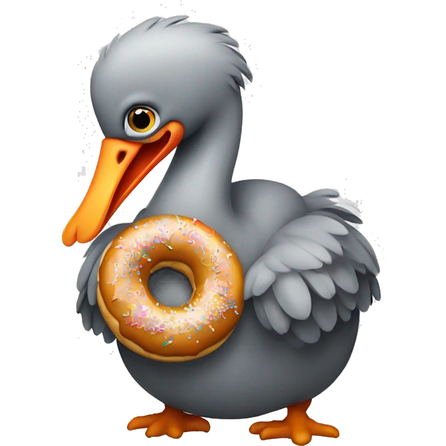 Dodo Bird with a donut emoji