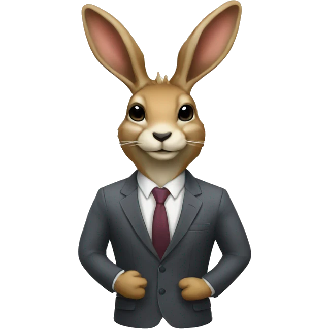 jackalope in a business suit emoji