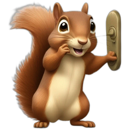 squirrel knocks on the door emoji