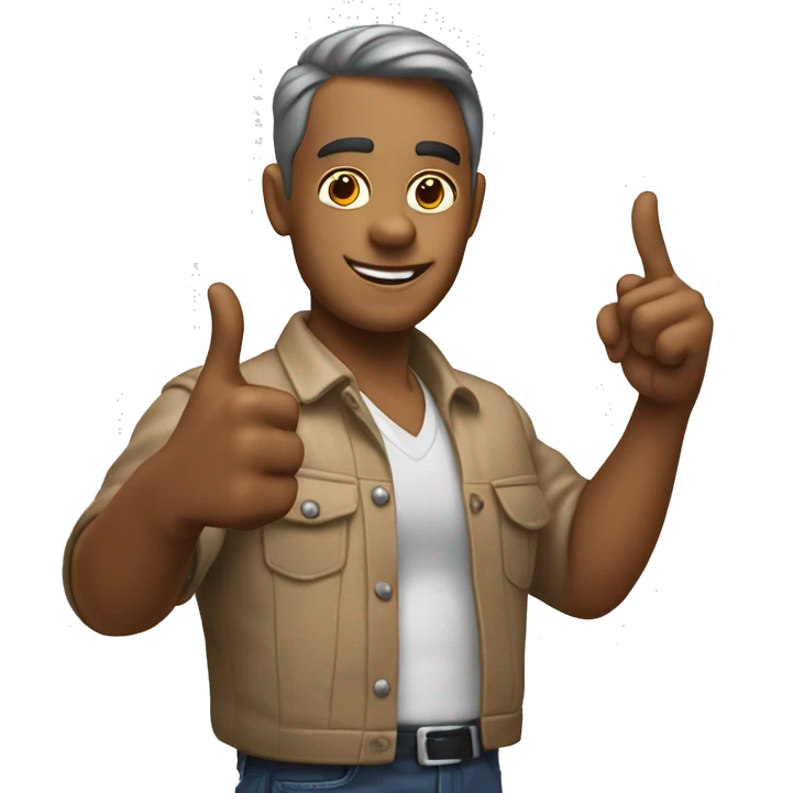 A tan person holding thums up  emoji