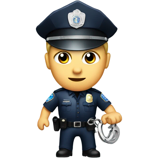 Police officer with handcuffs emoji