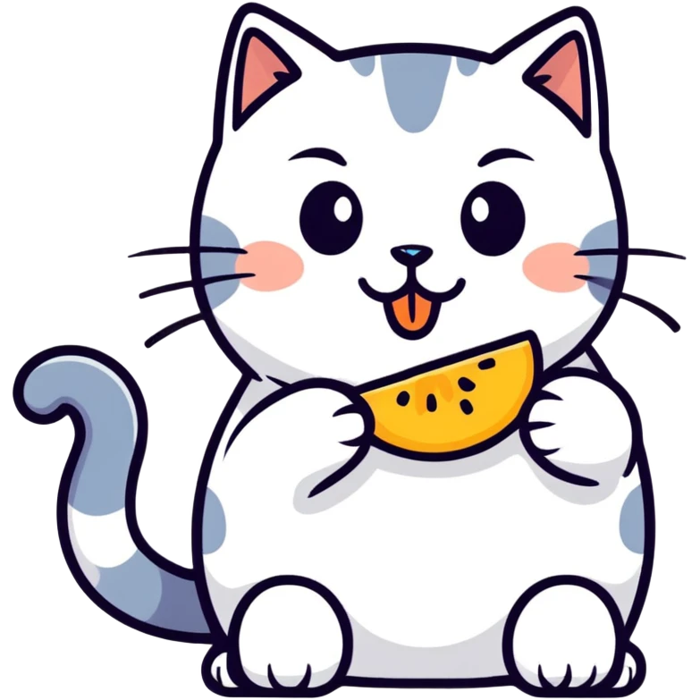 Cat eating  emoji