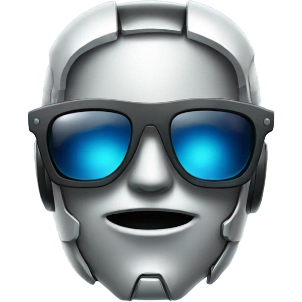 Cool Robot Face with Sunglasses emoji