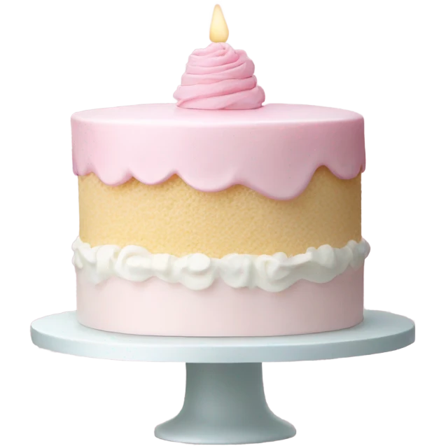 pastel pink and white cake emoji