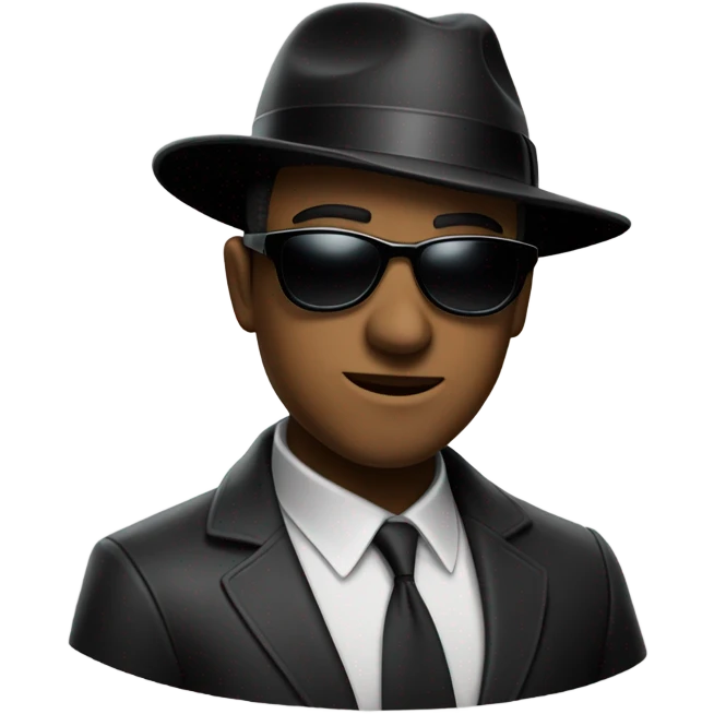 Secret agent with hat and sunglasses  emoji