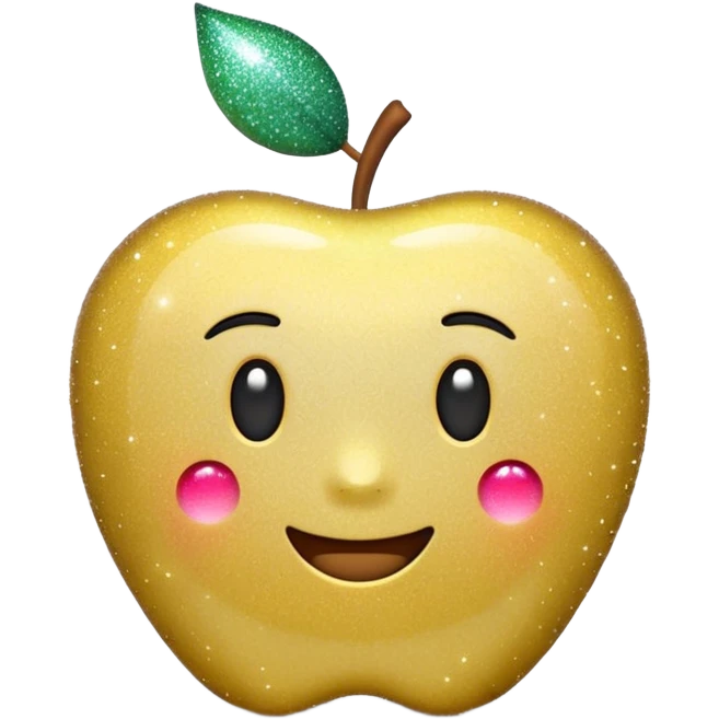 3D Apple-style emoji of fine, tiny glitter dust, sparkling brightly like magical dust. Small particles, glossy, smooth, soft shadows, white background.

 emoji