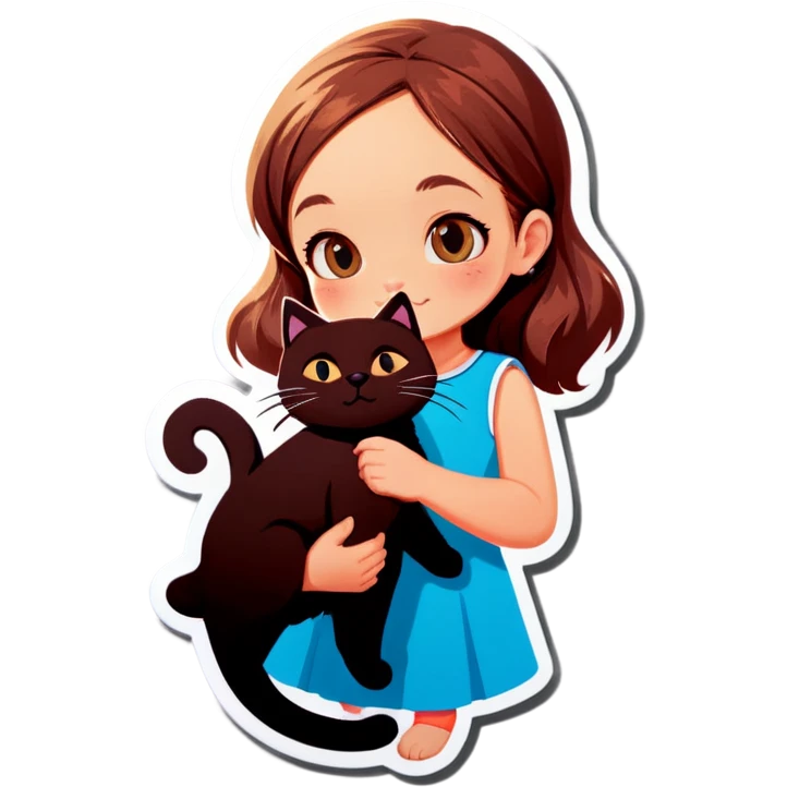 Girl holding cat emoji