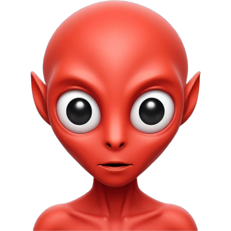 red alien emoji