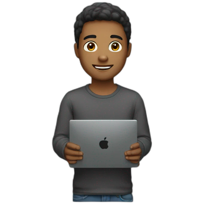 A 20 years Old guy with a computer emoji