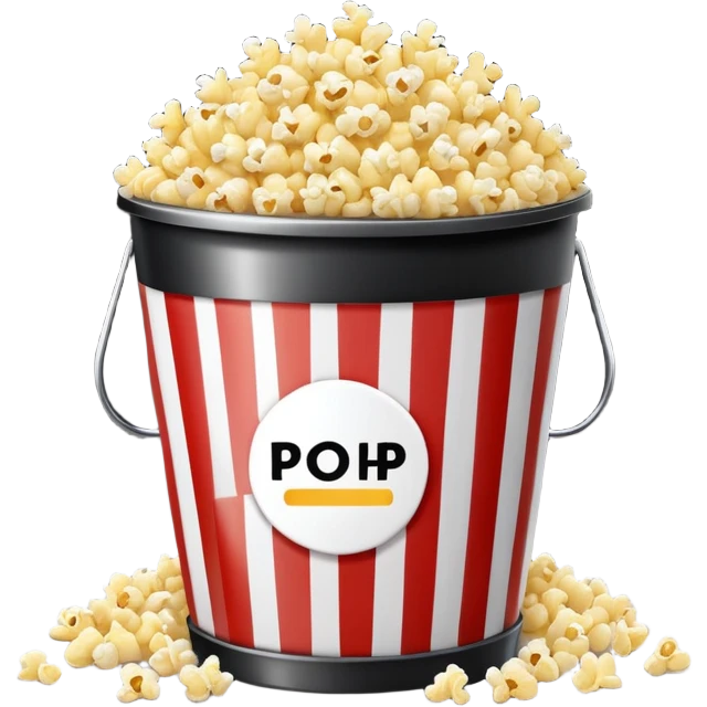 bucket of popcorn and a movie screen emoji