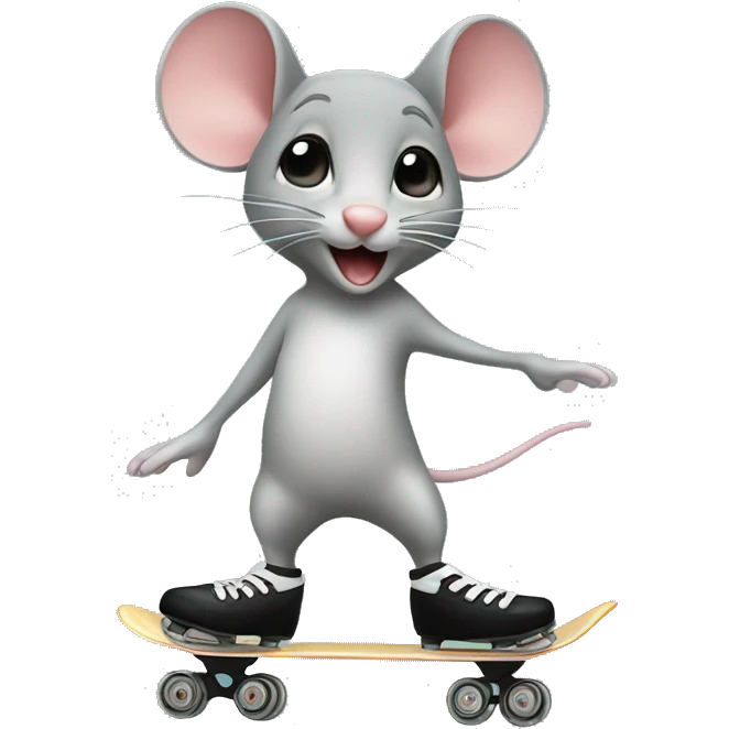 Skating mouse emoji