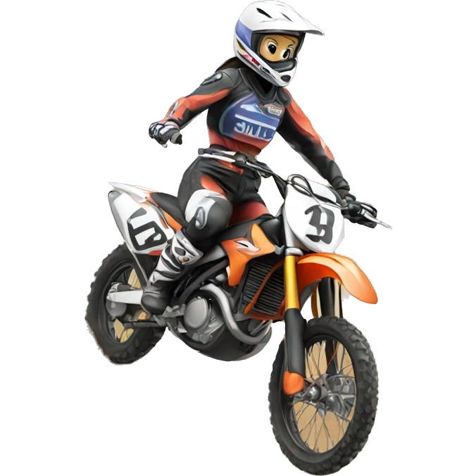 motocross women emoji