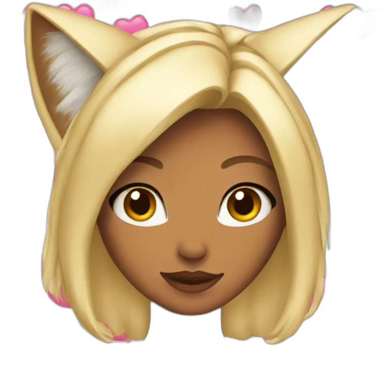 sexy blonde cat ears emoji