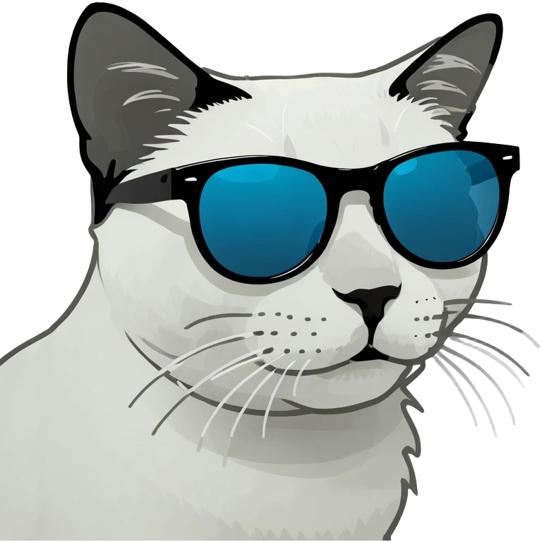 Cat with sunglasses emoji