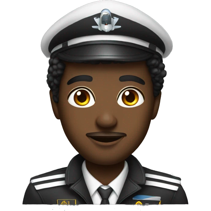 Plane pilotem by Black person emoji