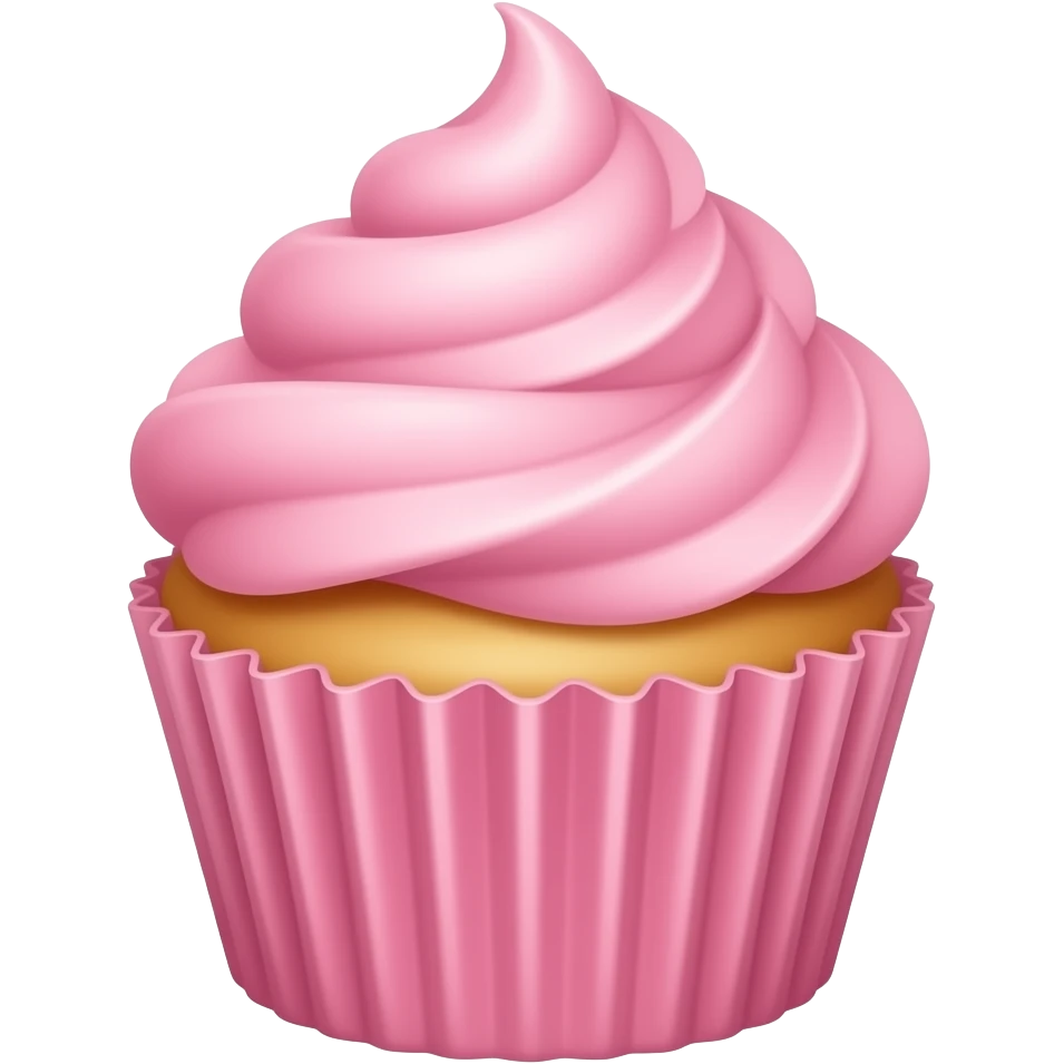 Cupcake with pink icing emoji
