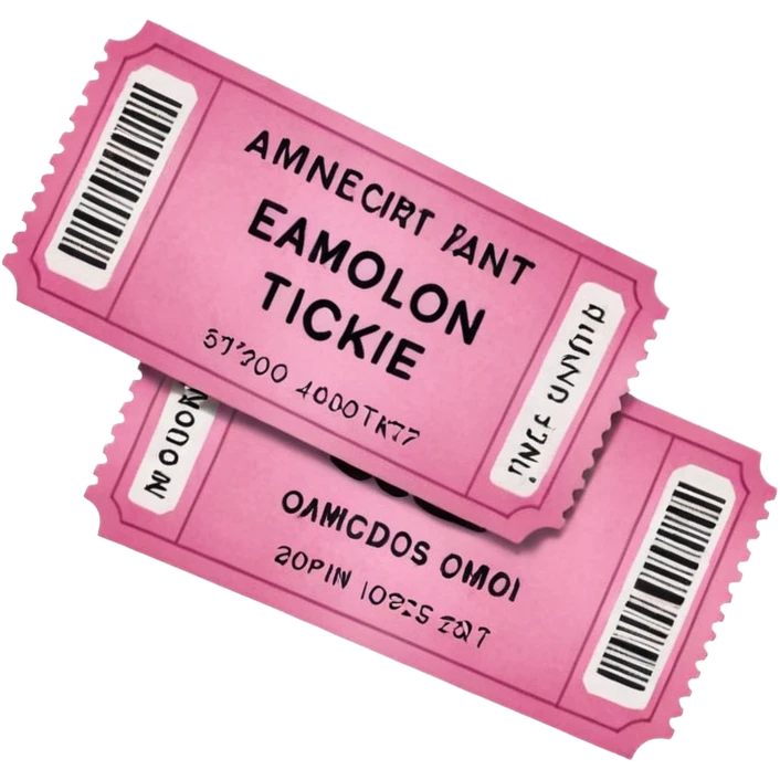 Concert ticket pink emoji
